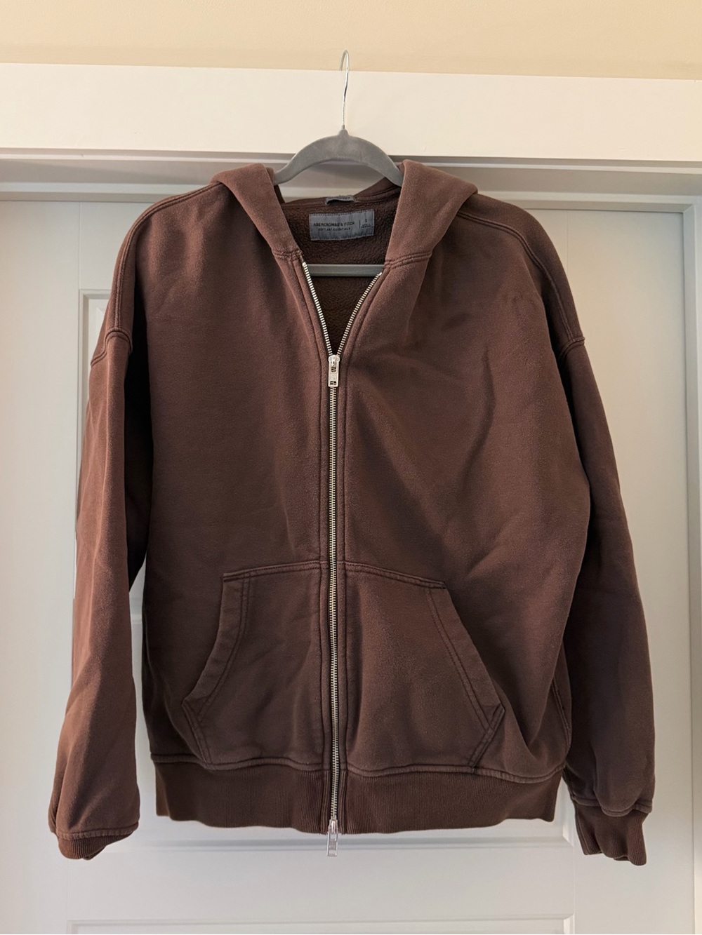 Abercrombie & Fitch Brown Oversized Zip Hoodie